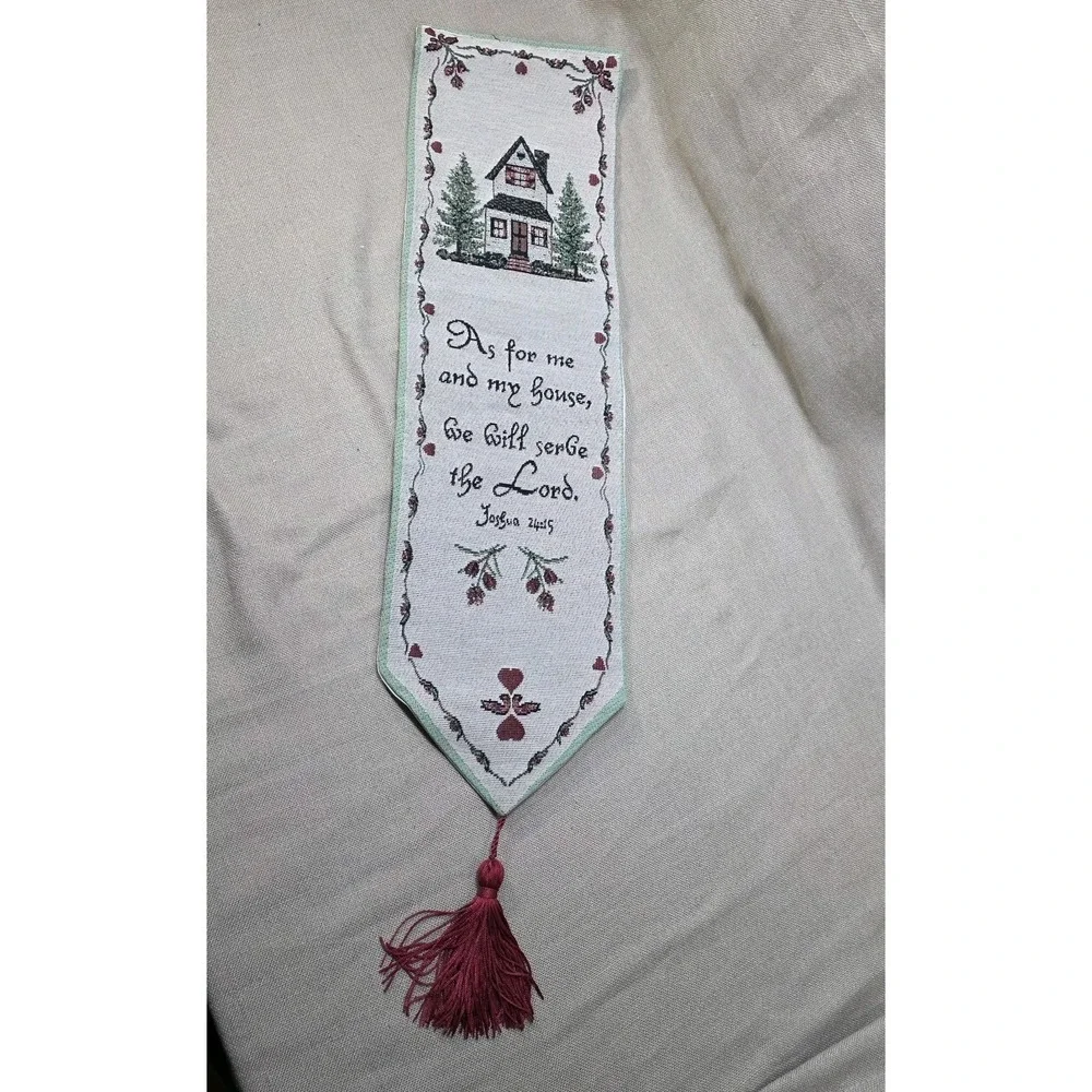 Christian Bible Verse Themed Joshua 24:15 Wall Hanging Flag Cottage Country Farm